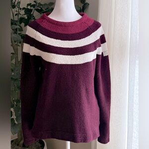Joules Women's Burgundy and White Top